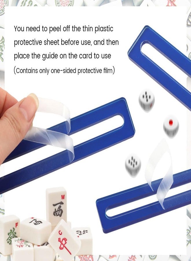 Yonderfume 4Pcs Mahjong Line Finder, Bright Mahjong Rules Helper with 160 pcs Transparent Mahjon g Line Finder Notes, Mahjon-g Card Guide, Mahjon g Accessories - Image 4